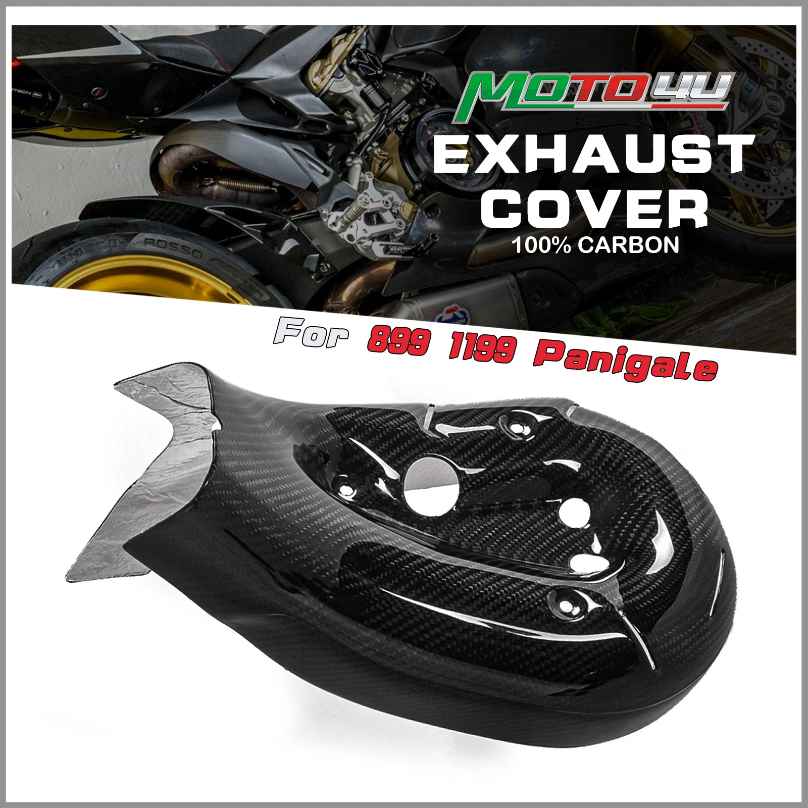 

Для Ducati 899 1199 Panigale Real Carbon Fiber ограждение выхлопа Protector выхлопная крышка мотоцикла защитное украшение