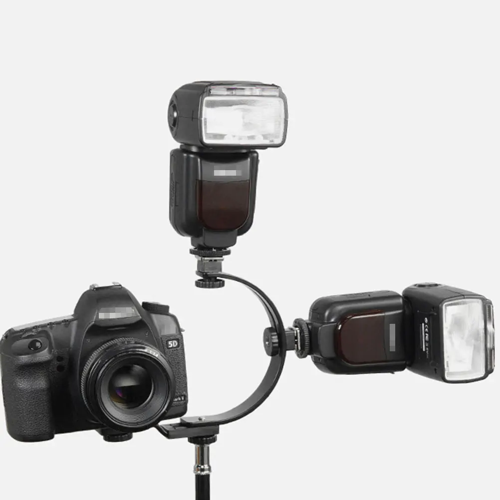 

Flash Bracket C-Shaped Adjustable Mount For Dslr Camera Side Lcd Panel 2 Multi-Angle Studio Lighting Support Holder
