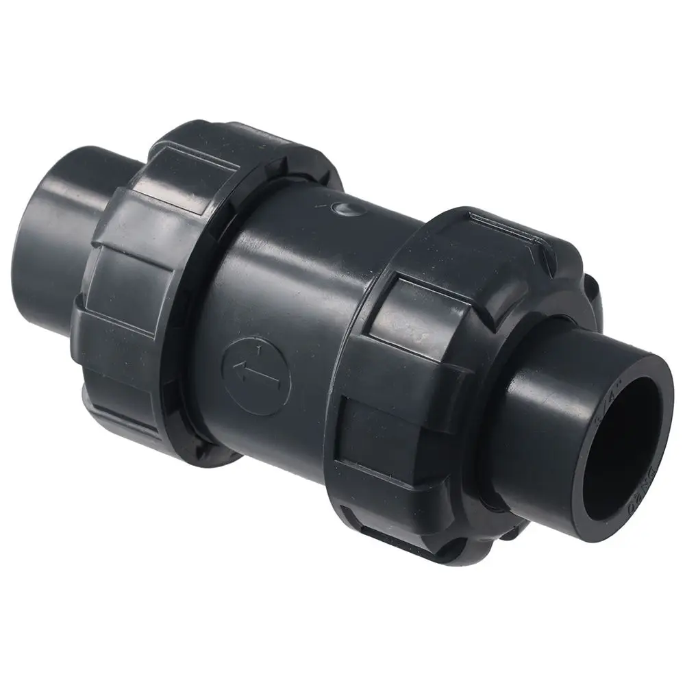 UPVC True Union Haredule 80 Ball Check Valve z pełnym portem, plastikowe zawory zwrotne z podwójnym złączem UPVC, 1-calowe gniazdo X