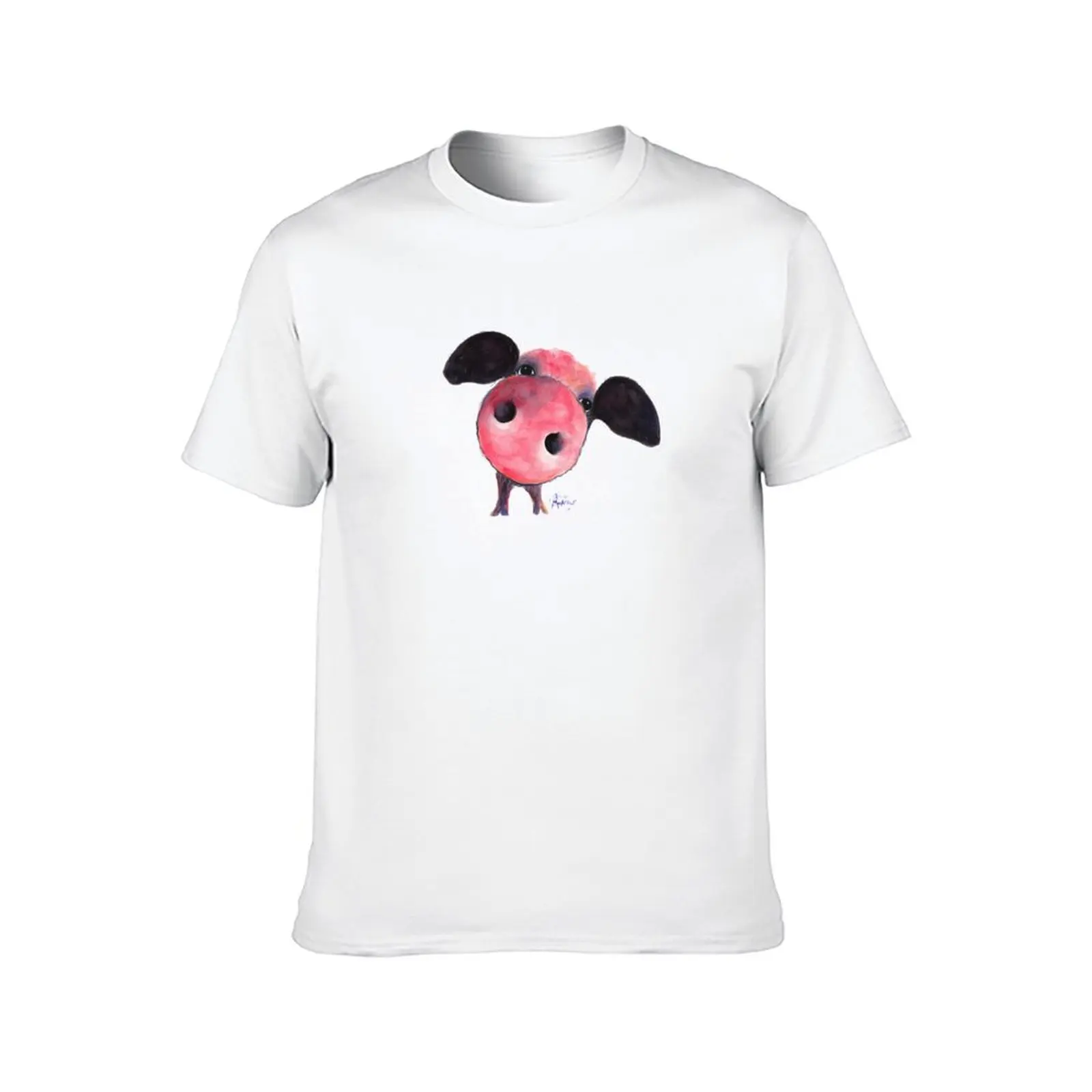 NOSEY PIG ' CLARENCE ' By Shirley MacArthur T-Shirt anime figures Funny t-shirt street wear tshirts for men