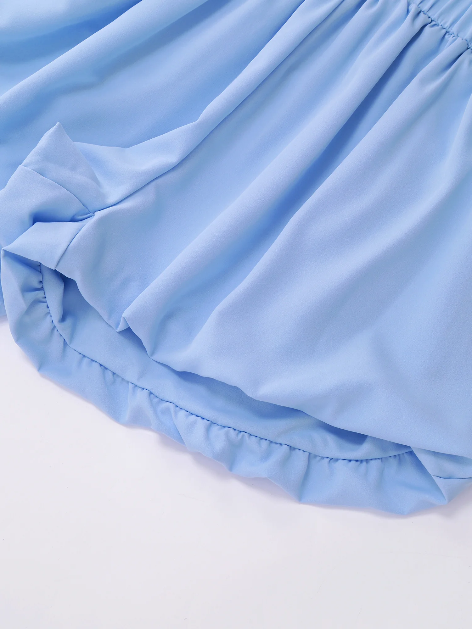 Womens Puffy Bubble Shorts 솔리드 컬러 신축성있는 허리 밴드 블루머 반바지 사이드 포켓 패션 캐주얼 미니 반바지 Culotte