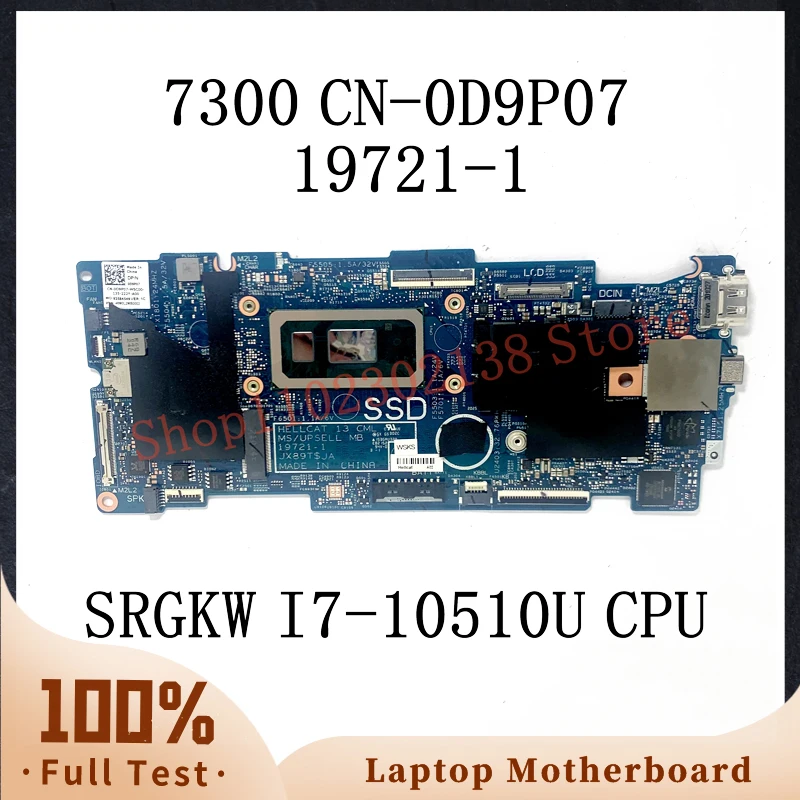 

CN-0D9P07 0D9P07 D9P07 W/ SRGKW I7-10510U CPU Mainboard For DELL Inspiron 13 7300 Laptop Motherboard 19721-1 100% Full Tested OK