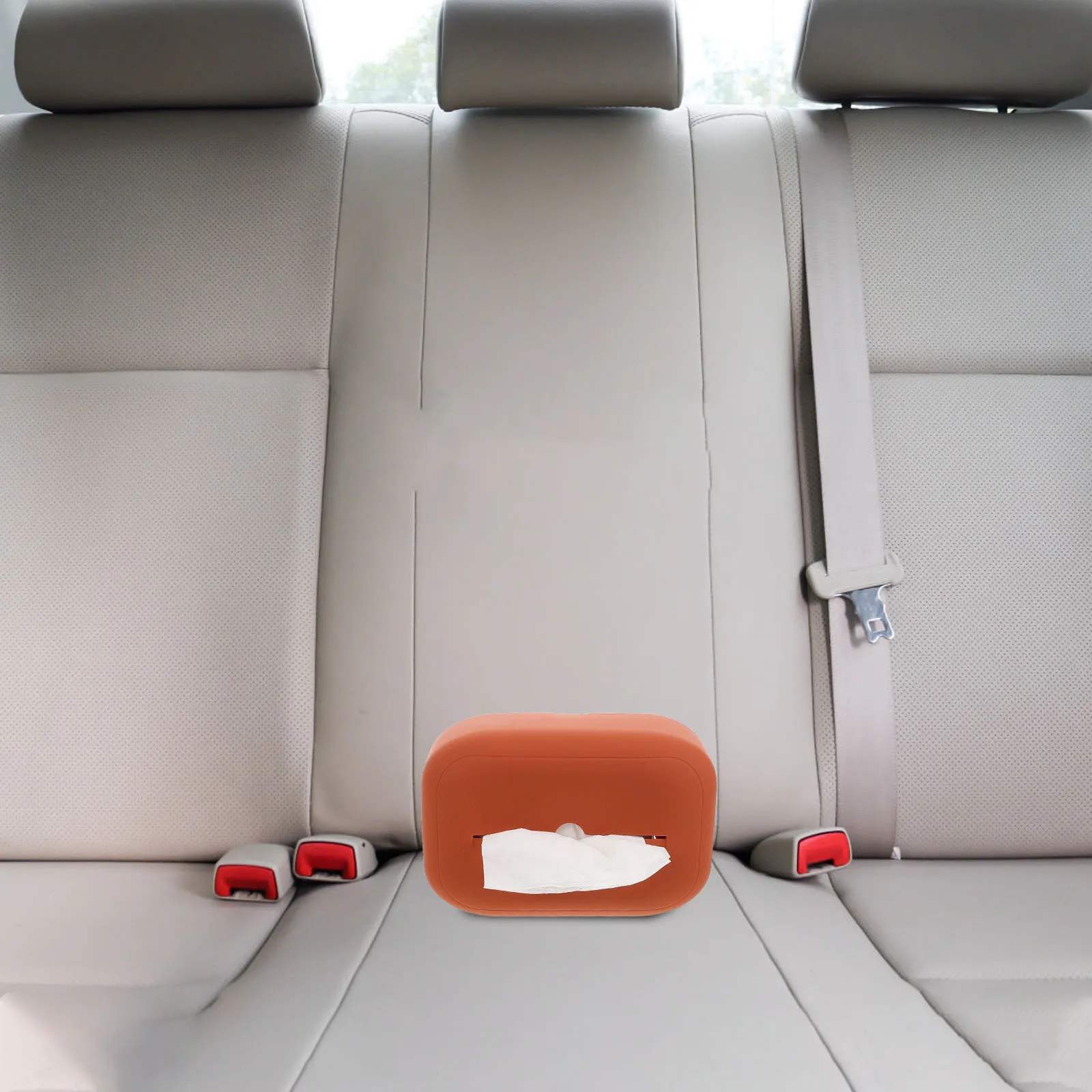 

Car Tissue Box Holder Hanging Silicone Organizer For Center Console Seat Back Armrest Auto Interior Storage Napkin
