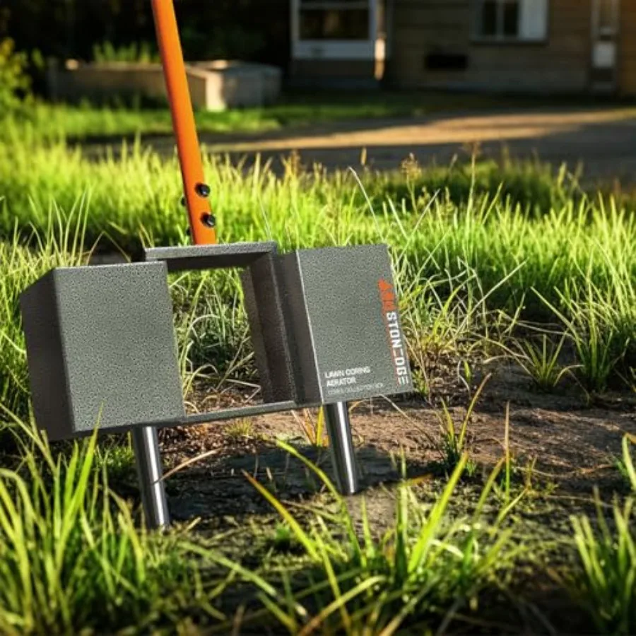 

Manual Lawn Coring Aerator Tool Pulling Plugs Collect Box Compacted Soil Improve Garden Yard Loosening Grass Aeration 4 Replace