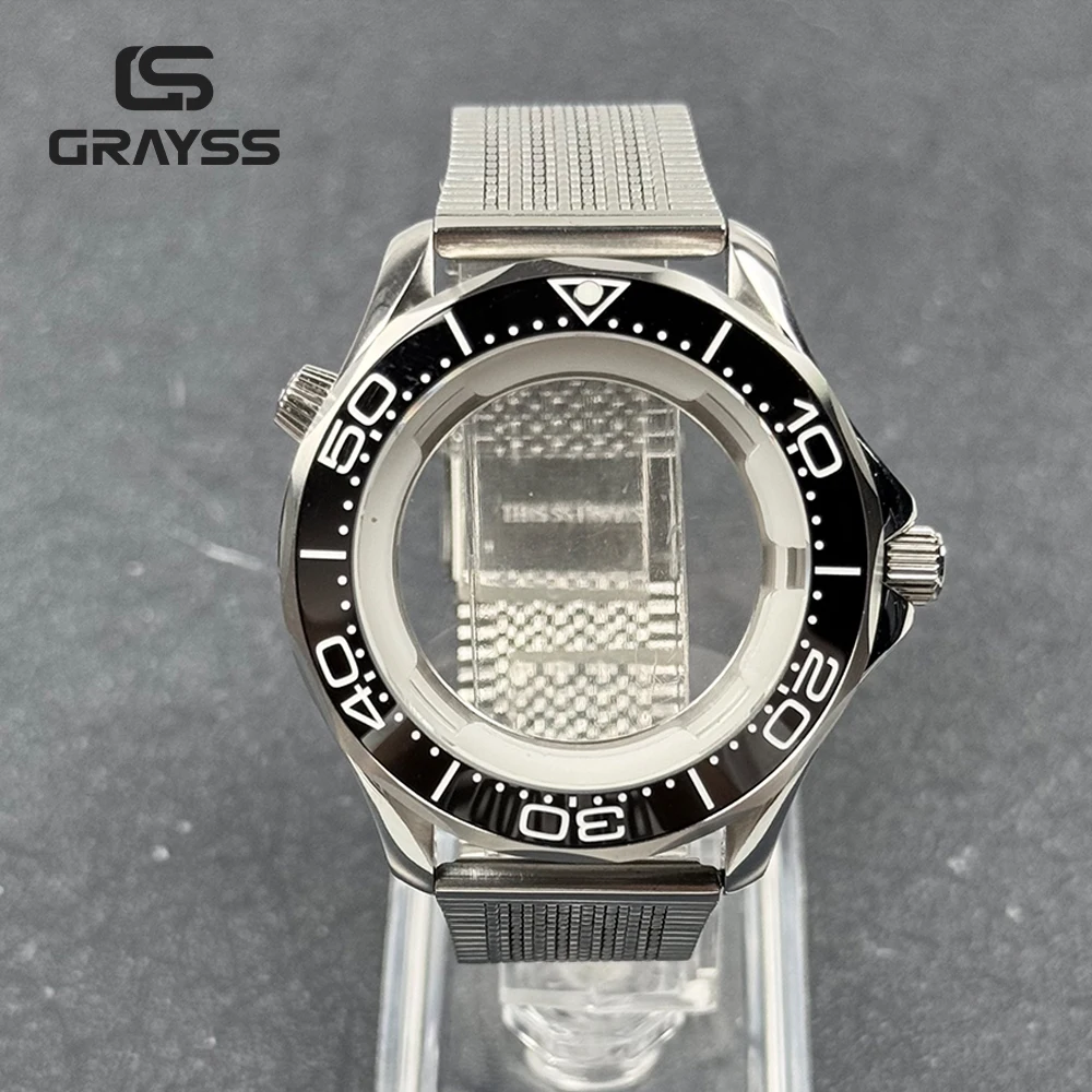 Корпус часов 41 мм для Seahorse из нержавеющей стали ST1612 Miyota 8215 DG 2813, автоматический механизм, 10 м, водонепроницаемые, синие аксессуары для часов