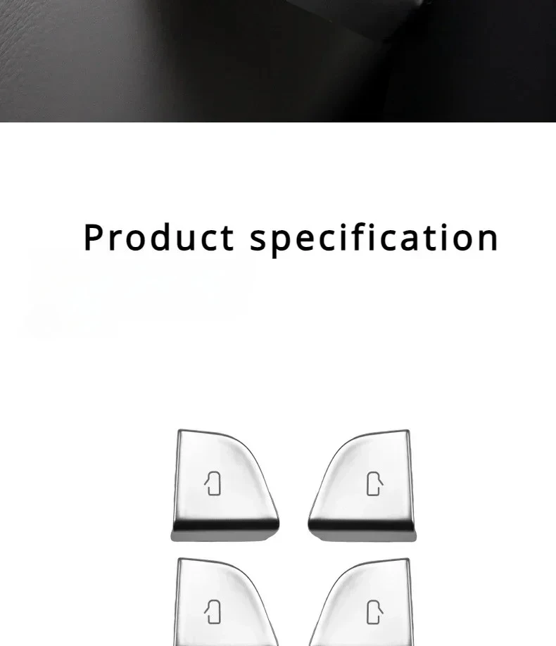 4er-Set Türknopf-Dekorationsaufkleber für Tesla Model 3 Highland Model Y Juniper 2025 ABS Türschalter-Patch Aufkleber Zierleisten Zubehör – Detail 11