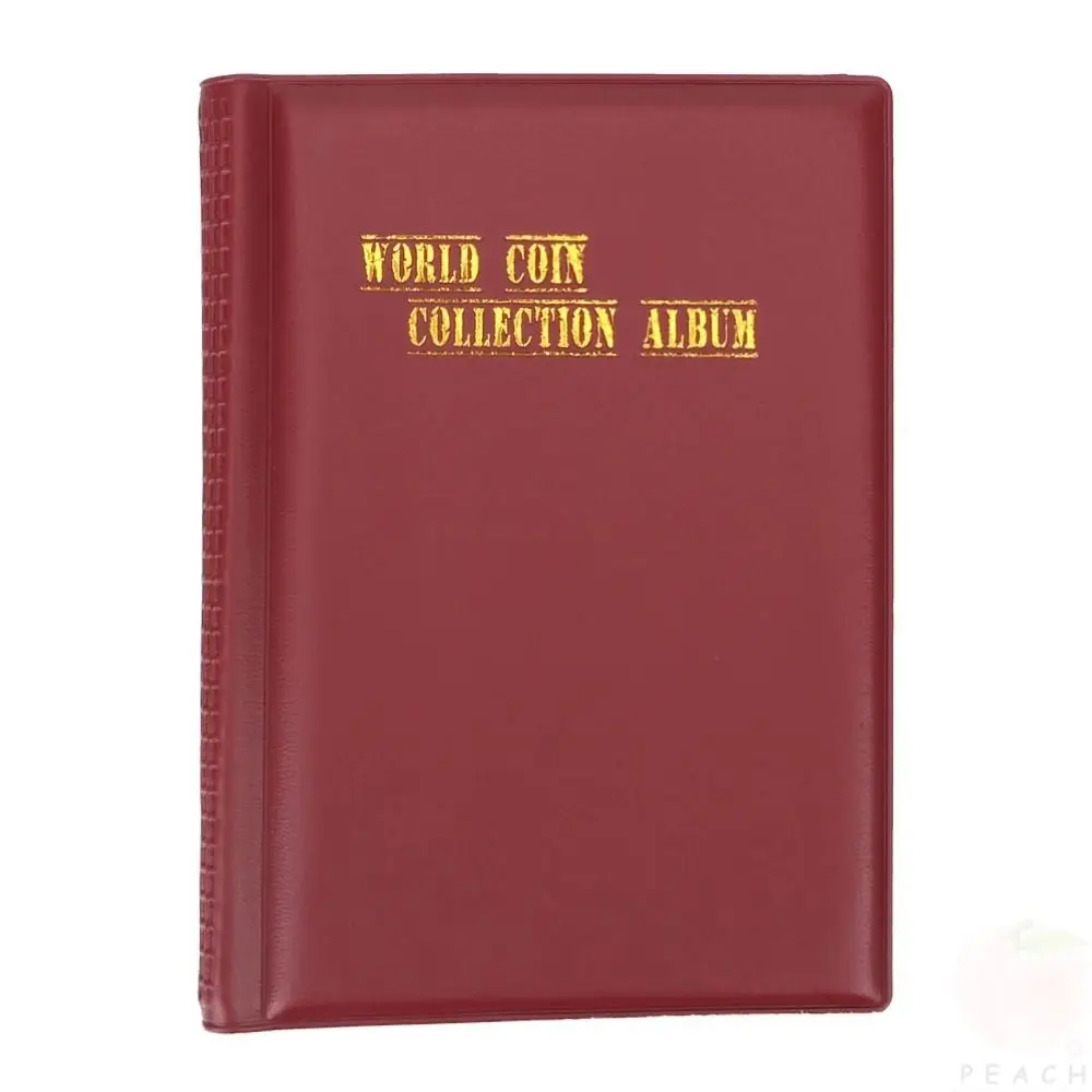 Premium PU Leather Coin Album PVC Film Anti-lost Coin Collection Book Durable Multi-Use Collecting Money Organizer Gifts