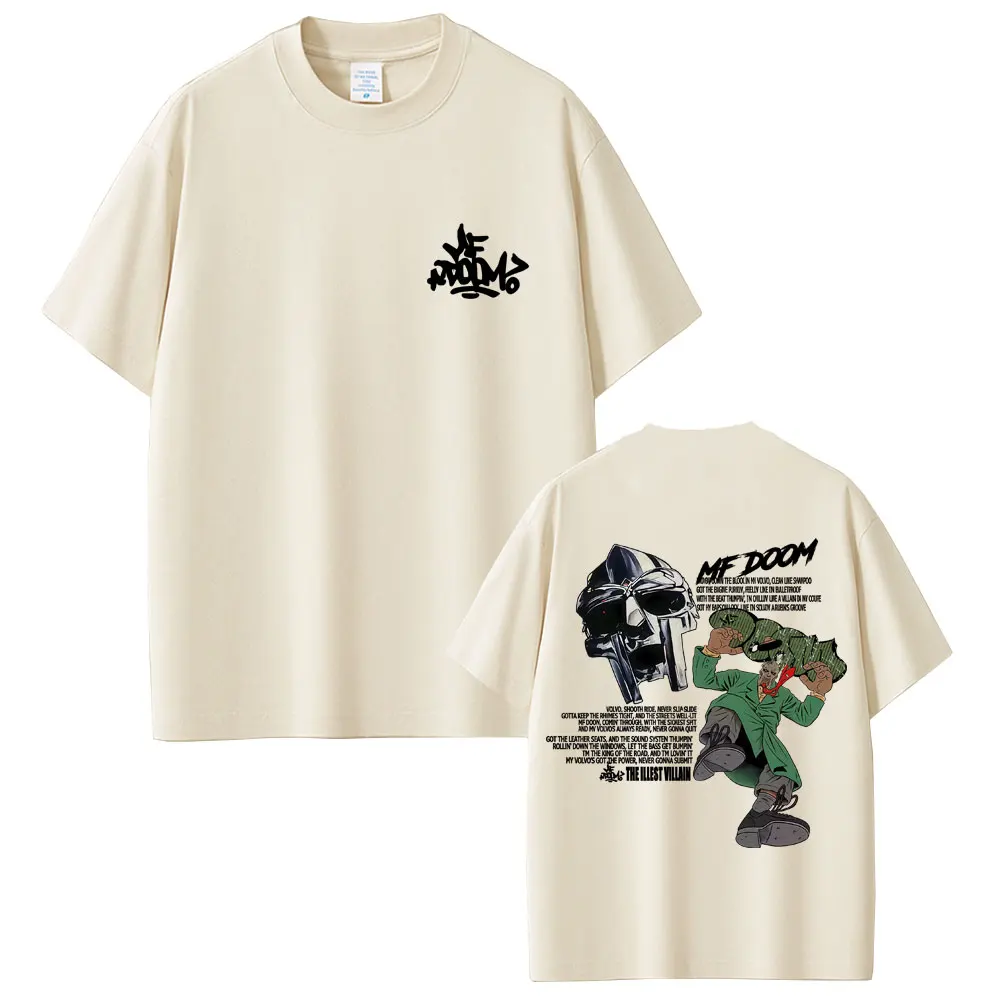 Rapper Mf Doom Album Madvillainy Graphic T Shirt Men Women Casual Cotton Vintage T-shirts Male Hip Hop Fashion Oversized T Shirt