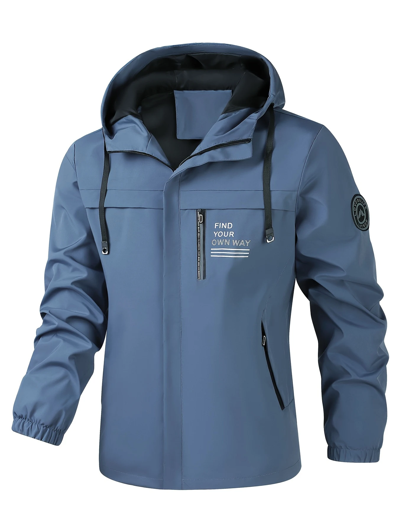 Fashionable Men's Casual Windbreaker Jacket Hooded Jacket Men's Waterproof Outdoor Soft Shell Winter Outwear Clothing Warm Plus Size