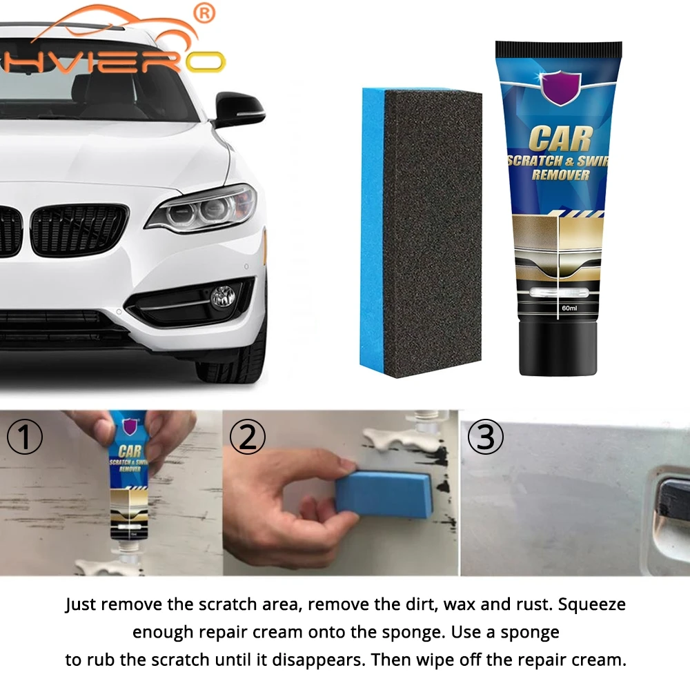 Paint Scratch Repair Cream 60ML Car Maintenance Care Oil-free Wax Dirt Cleaning Tools Polishing Details car Paint Care