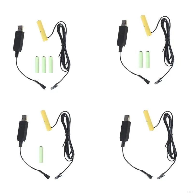

USB to AAA 2AAA 3AAA 4AAA Battery Power Cable for Remote Control Christmas Light Lamp Flashlight Clock L4MF