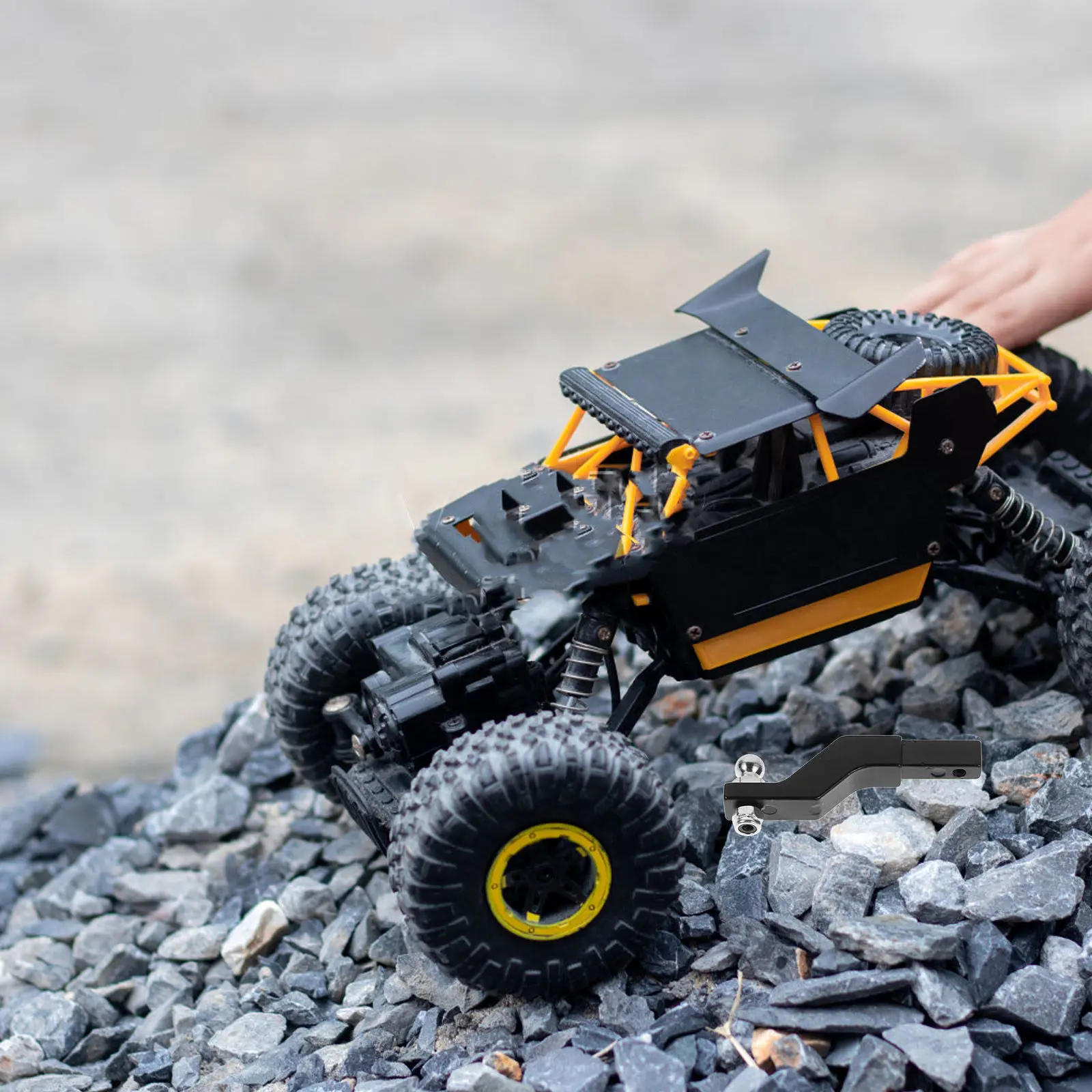 1 10 Scale Rc Climbing Car Metal Trailer Tow Hitch Rear Bumper Drop Hitch Receiver for Rc Truck Trailer Chain Hooks