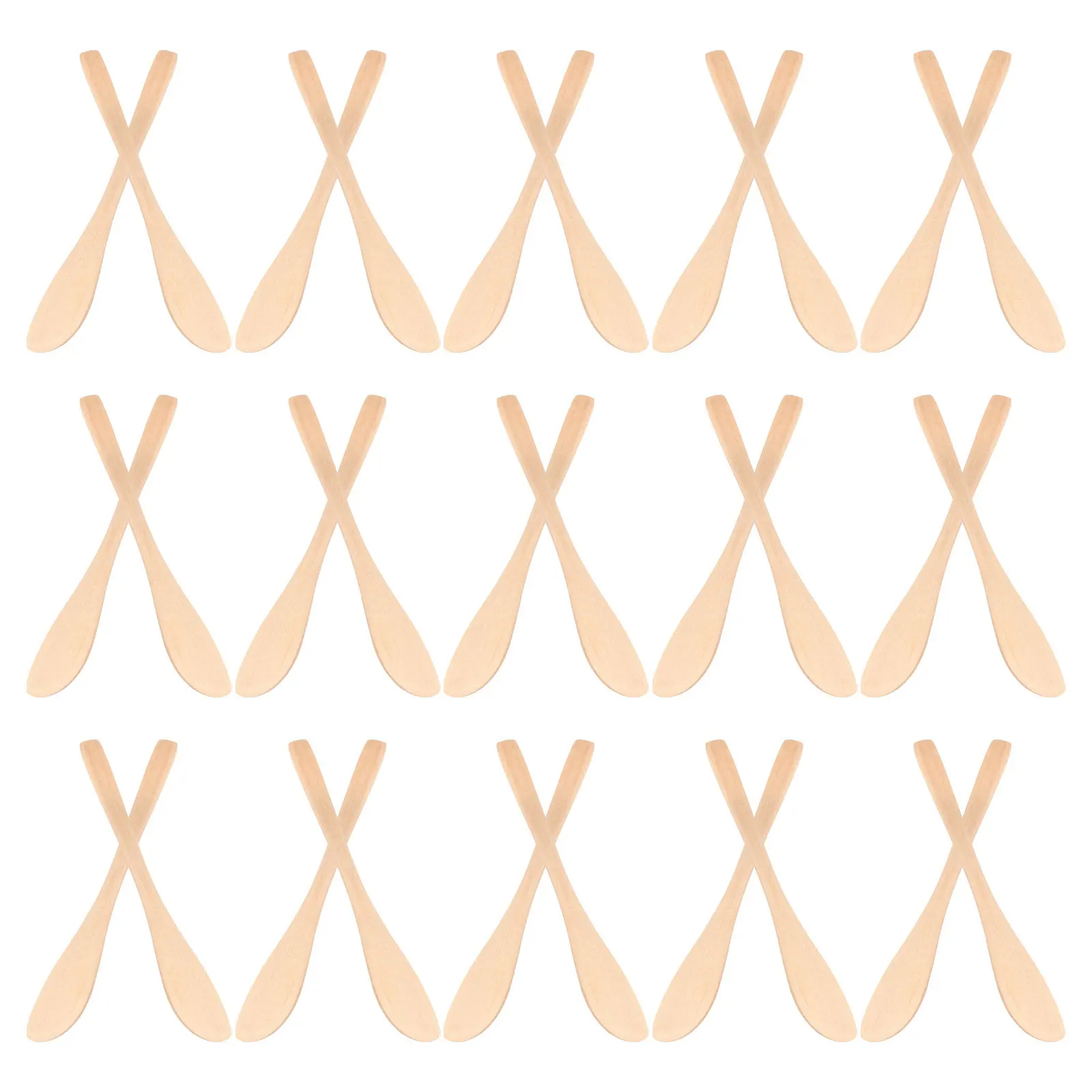 

30Pcs Wood Dumpling Spoon Spreader Butter Cheese Jam Sandwich Wooden Butter Knives Kitchen Tools Sandwich Spreader Knife