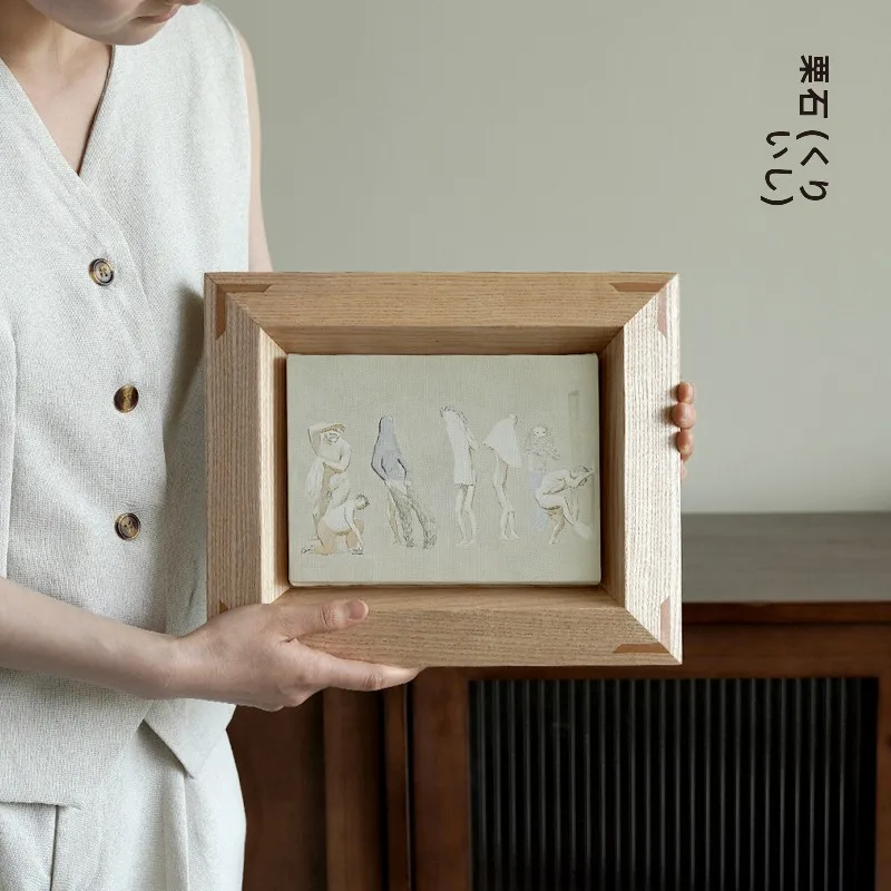 

Rustic Wooden Picture Frame Wall Art Decor Hotel Living Room Office Decorative Painting Sample Room Creative Wooden Decoration