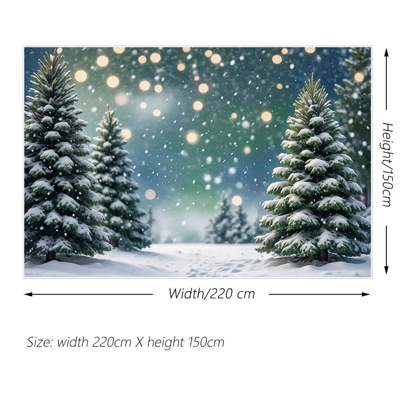 MOON.QG Christmas Pine Tree Backgrounds Winter Snow Forest Children Outdoor Backdrops Custom Party Decoration Photocall Supplies