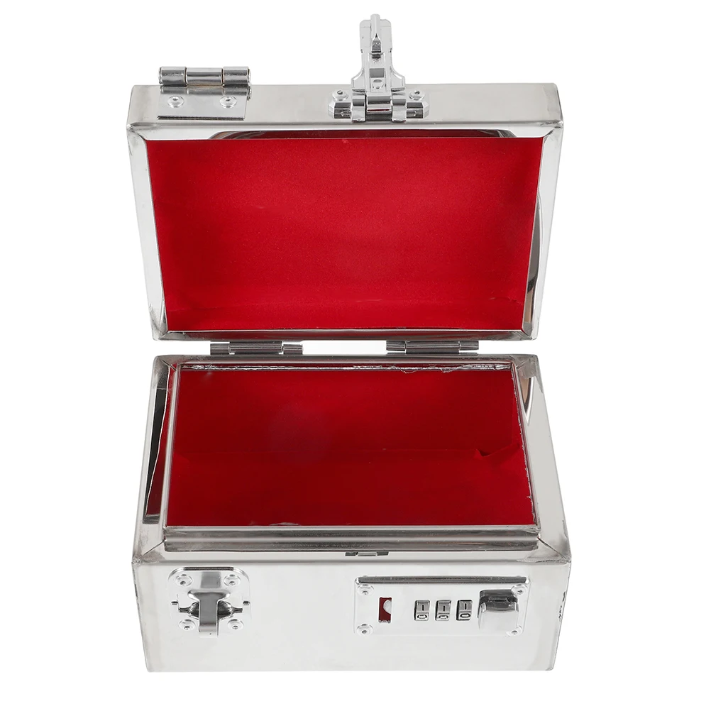 

Metal Money Saving Box with Password Lock Stainless Steel Secure Cash Coin Jar for Adults Large Capacity Home Office Savings