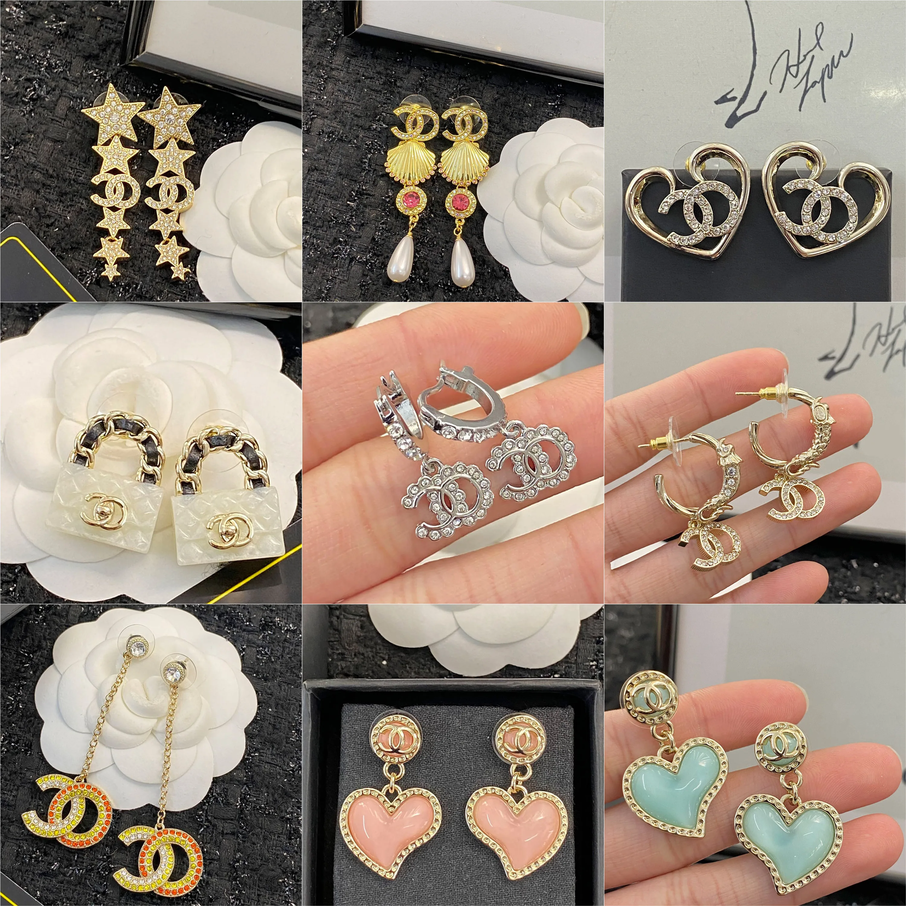 

2026 new Chan stud earrings double C personalized design show modern fashion attitude, affordable price