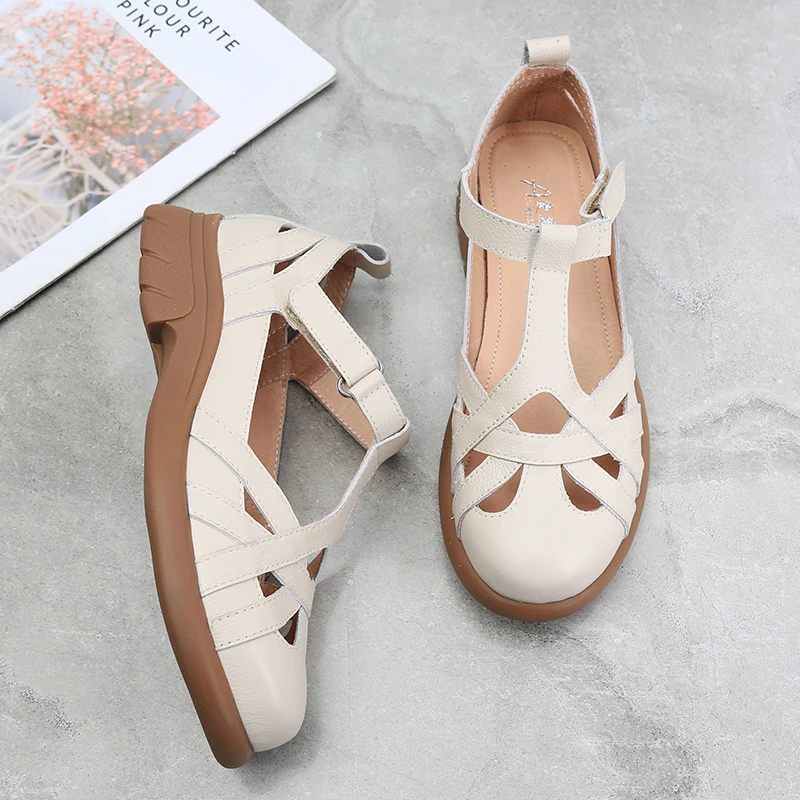 Thick-soled Sandals for Women Summer Shoes Comfortable Women\'s Shoes Hollow Heel Roman Sandals Sandles Mules Luxury Lady Lolita