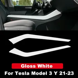 Center Console Side Cover For Tesla Model 3 2016-2023 Model Y 2020-2024 Car Carbon Fiber ABS Trim Accessories Protection