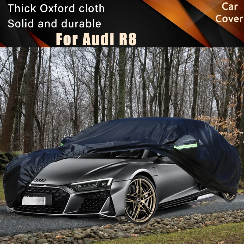 

For Audi R8 Black Car Covers Outdoor Waterproof Dustproof Sun Rain Snow Protection Thick Oxford Cloth Full Outer Cover