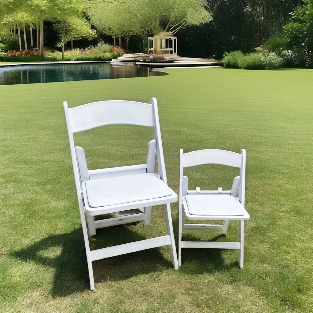 

Adult and Kids Plastic Decoration Events Party Restaurants Hotel Banquet Wedding Dining Folding Wimbledon Garden Chairs