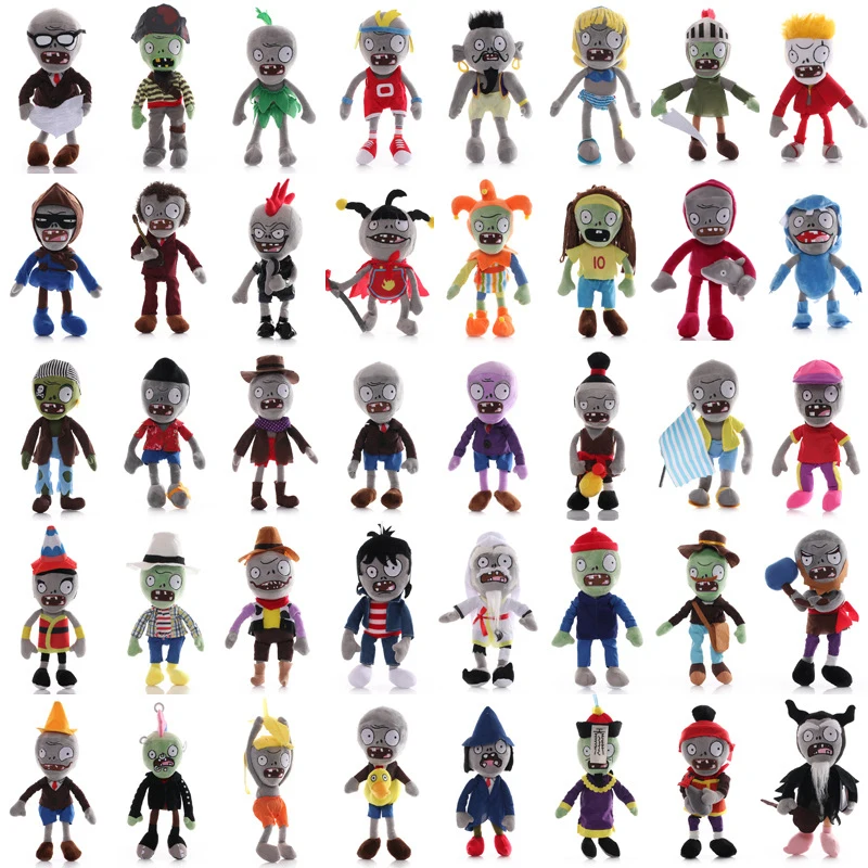 41 Style 30cm Zombies Stuffed Plush Doll Toys PVZ  Zombie CONEHEAD ZOMBIE Cartoon Game Cosplay Anime Figure Kids Gifts