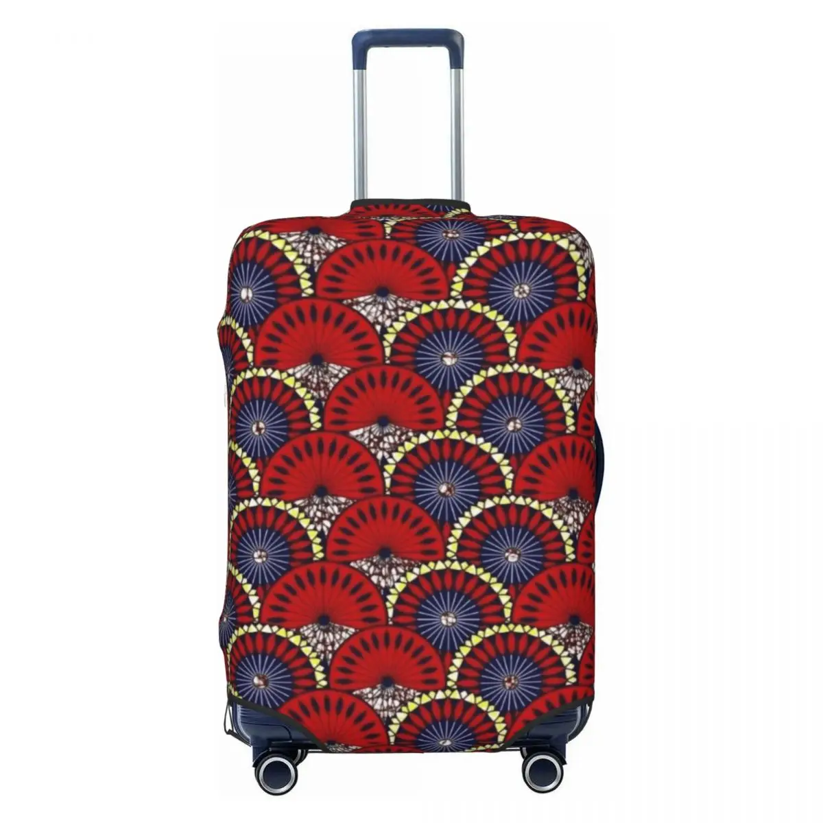 

Custom Ankara Dutch Wax Print Luggage Cover Funny African Patterns Suitcase Protector Covers Suit For 18-32 inch