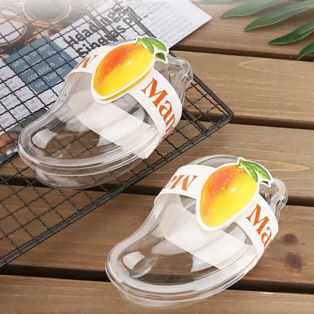 

50pcs Transparent Mango Cake Box Baking Packaging Box Large Capacity Cupcake Plastic Box Mango Box with Lid