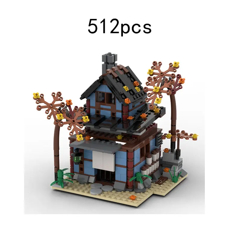 In stock MOC new small particle building block DIY creative model temple building toy gift ornament 512pcs