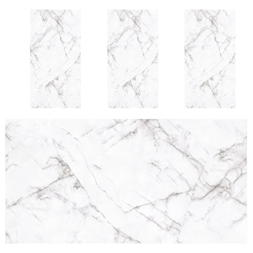 

4pcs Marble Tile Stickers Self Adhesive Peel Stick Waterproof Decorative Wall Stickers For Kitchen Bathroom Bedroom Furniture
