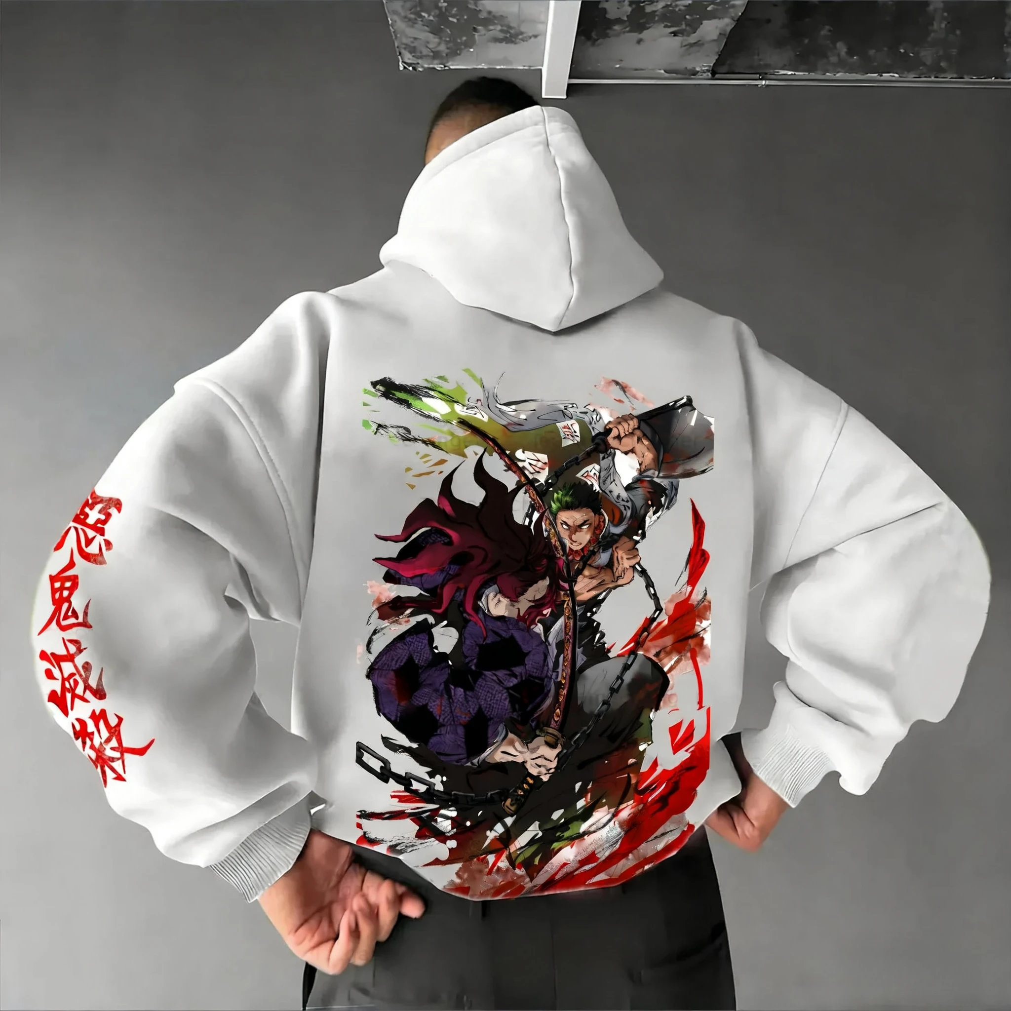 

Лидер продаж, осенне-зимняя толстовка с капюшоном в стиле аниме Demon Slayer, новинка 2025, мужская совместная брендовая повседневная свободная толстовка в стиле Харадзюку с принтом для родителей и детей