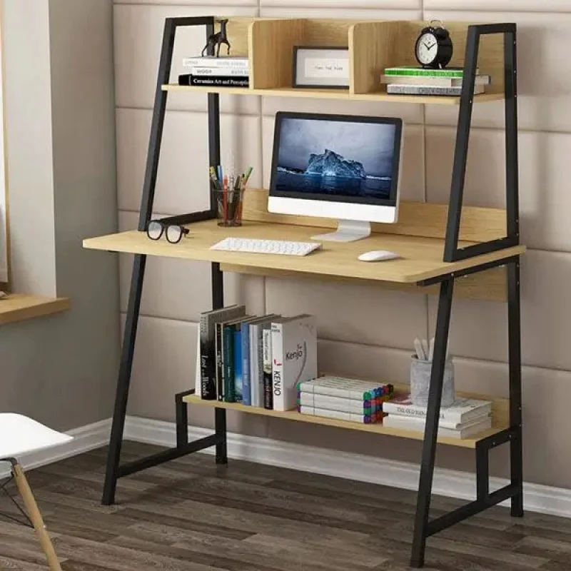 

Customize.Soho Home Office Vintage Furniture Wooden Solid Wood Desk with Gaming Desk Design Foldable Bookshelf Dire
