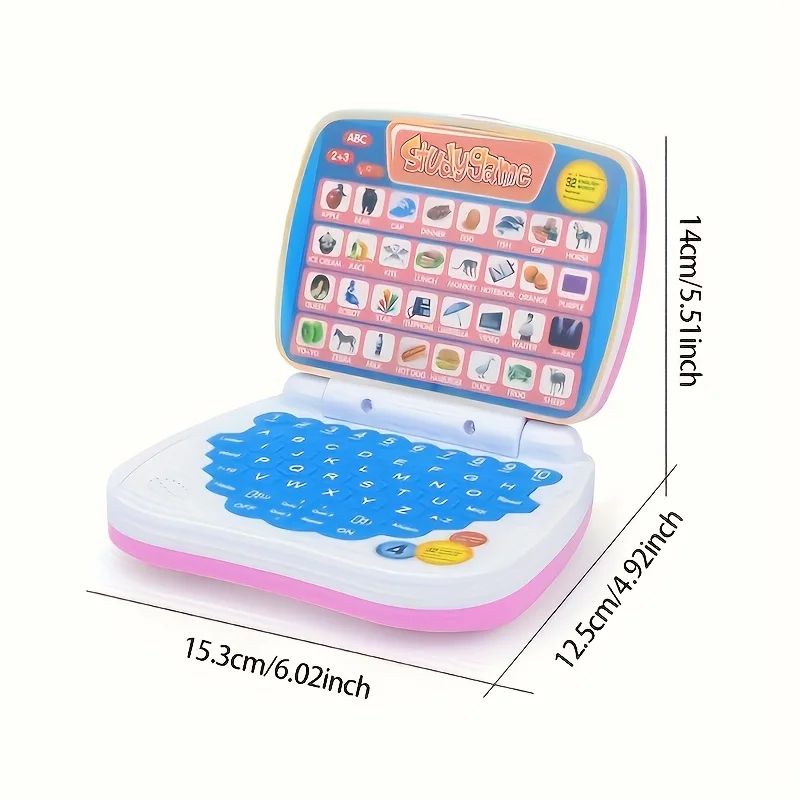 آلة تعلم الكمبيوتر اللوحي الصغيرة التفاعلية للأطفال، ألعاب إلكترونية تعليمية للحروف والأرقام والكلمات والطفولة المبكرة #5