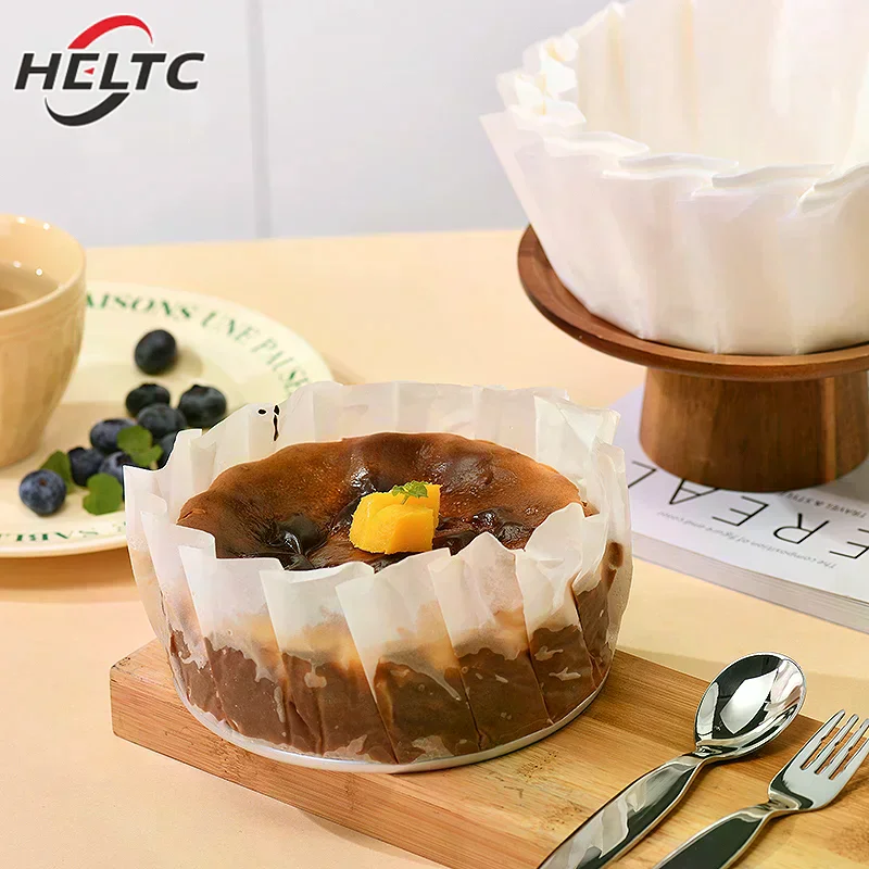 

50 шт., 4, 6, 8 дюймов, складная безкладка для кексов, чашка для выпечки для свадебной вечеринки, форма для кексов, бумажный стаканчик, маслостойкая обертка для торта