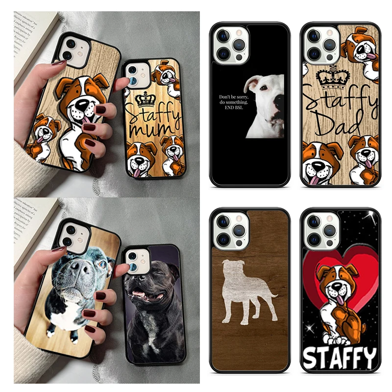 Staffordshire Bull Terrier Staffy Dog Phone Case For iPhone 14 15 16 13 12 Mini Max Cover For Apple 11 Pro Max 8 7 Plus SE