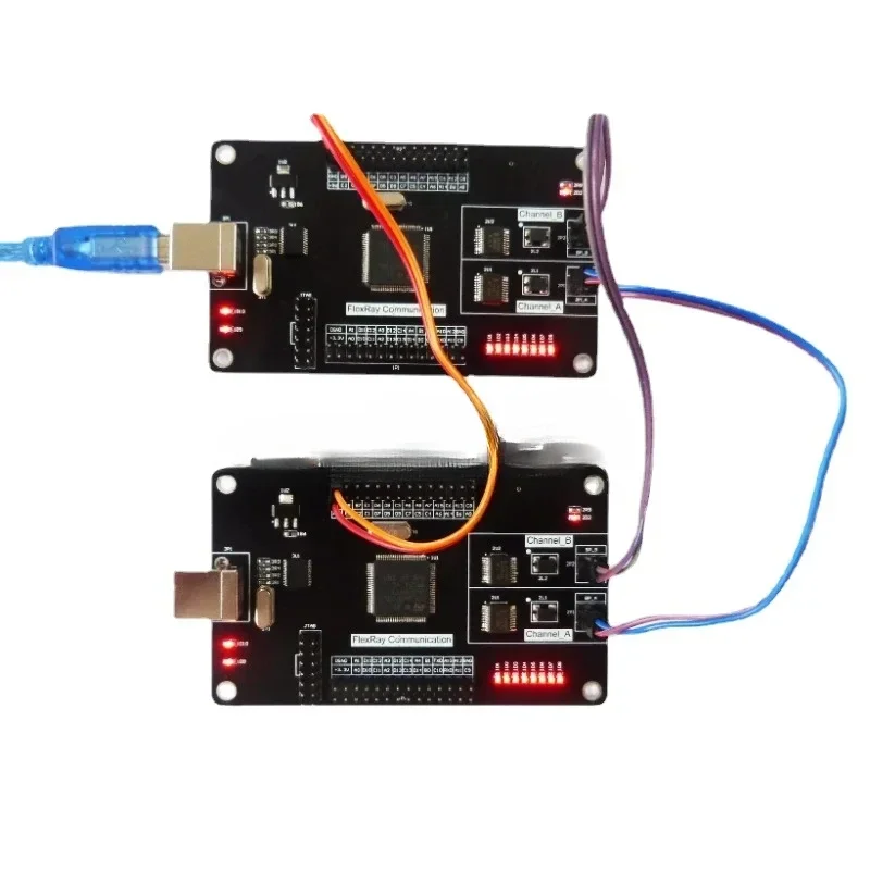 Placa de desarrollo FlexRay, comunicación de doble máquina, a puerto serie, lata
