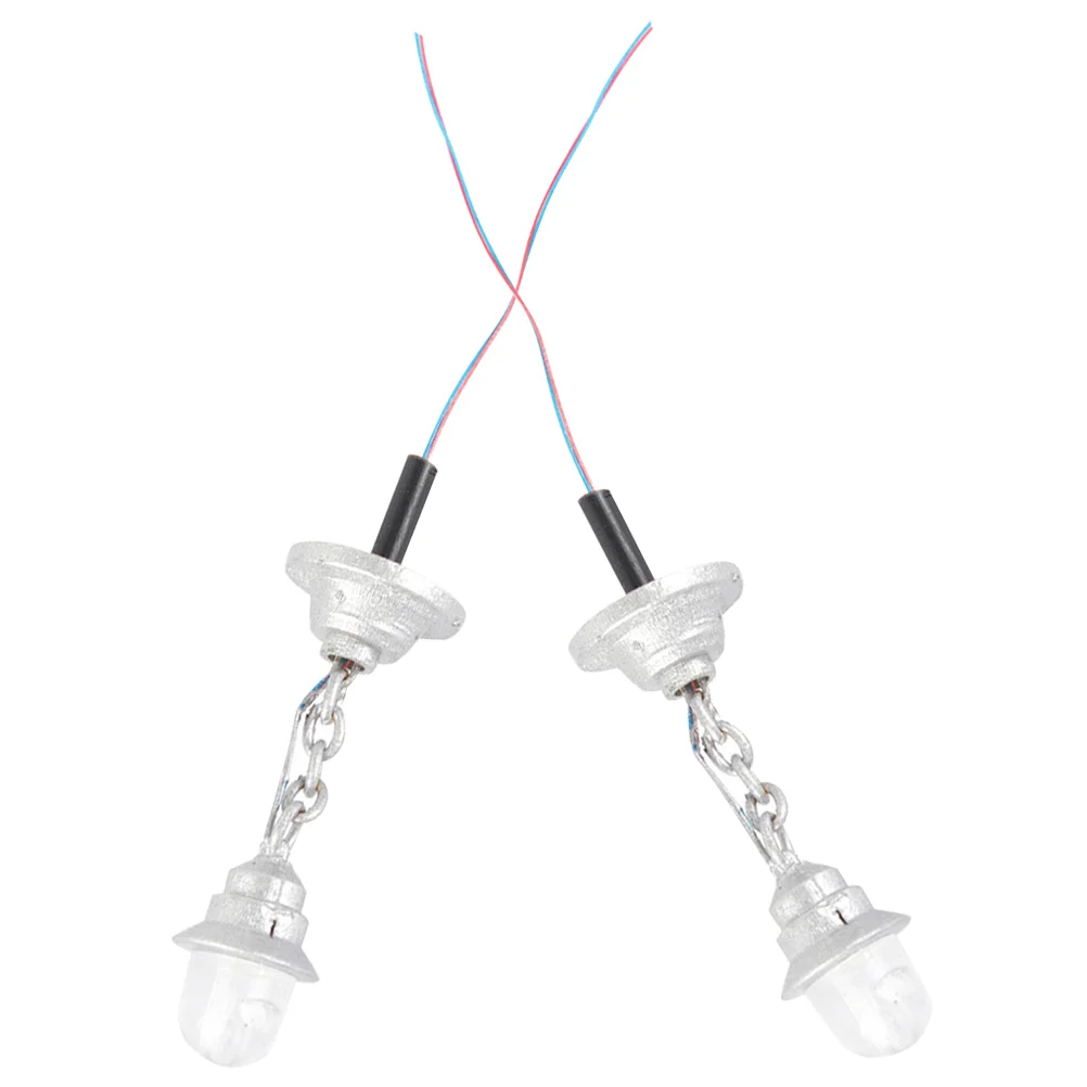

2 PCS Model Chandelier Tiny Lamp Sand Table DIY Materials Toy House Mini Decorative Abs Hanging Ceiling Lights