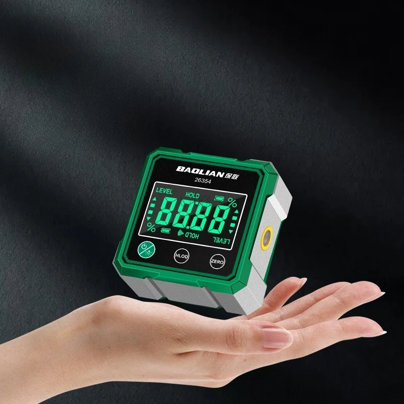 

360-градусный деревообрабатывающий инструмент, двойной лазерный уровень, магнитное всасывание, цифровой дисплей, измерение экрана, IP54, водонепроницаемая зарядка типа c