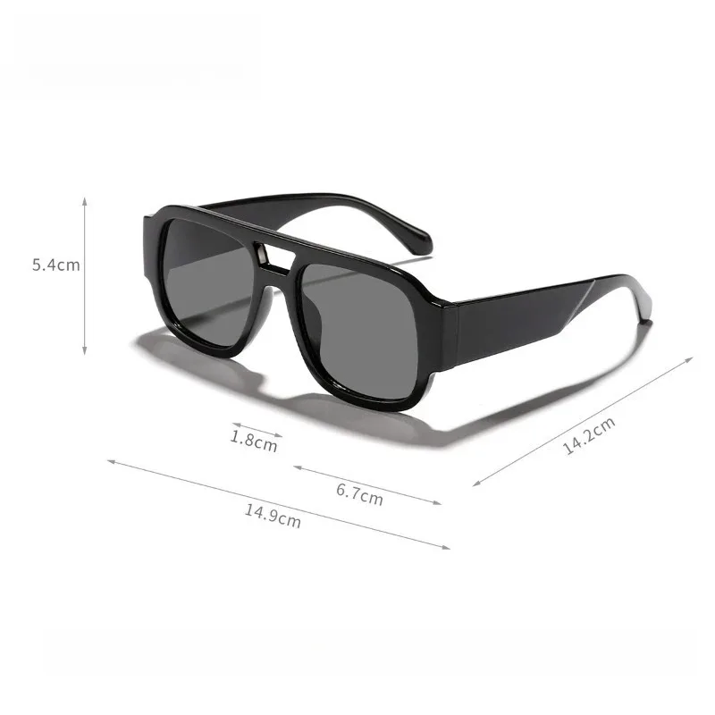 Retro Aviator Sunglasses New Y2K Double Bridge Oversized Sun Glasses for Women UV400 Celebrity Inspired Street Fashion Shades image 5