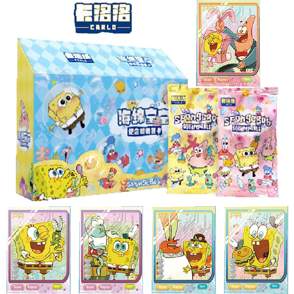 Wholesale SpongeBob SquarePants Collection Cards for Children Limited Bubble Astronaut Embroidery Cards Toys Anniversary Gifts