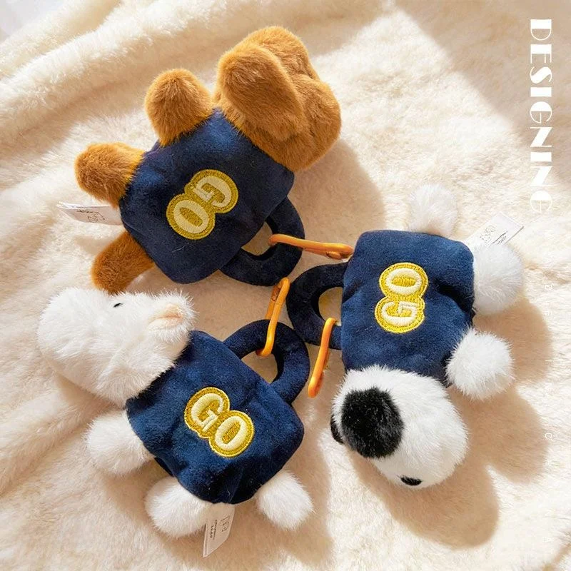 

Cute Doggy Plush Toy Pendant Realistic Dog Doll Backpack Keychain Doll Hanging Decoration Gift for Youth Gender Neutral
