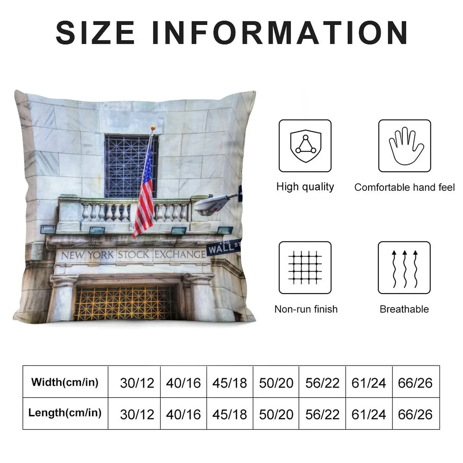 New York Stock Exchange, Wall Street, NYC Throw Pillow Cushion Cover christmas supplies pillow