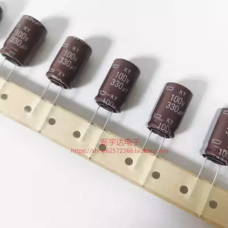 

10-100 шт. 100В 330мкФ 16X25 Nippon Chemi-Con KY Высокочастотный оригинальный электролитический конденсатор с низким сопротивлением 330мкФ 100В
