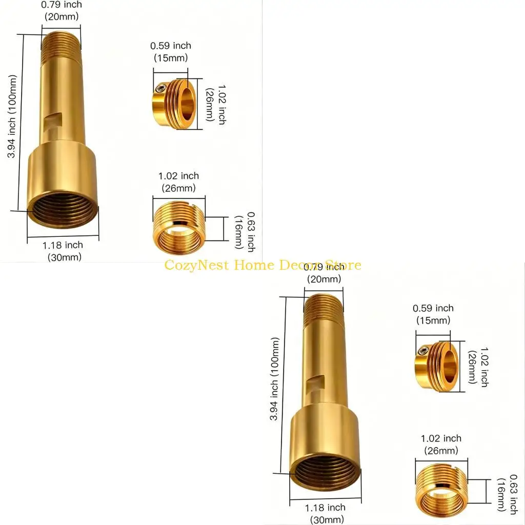 92MF Professional Brasses Pipe Adapter Delivers Heavy Type Brasses Tub Spouts Adapter Waterproof Bathtubs Faucet Connector For