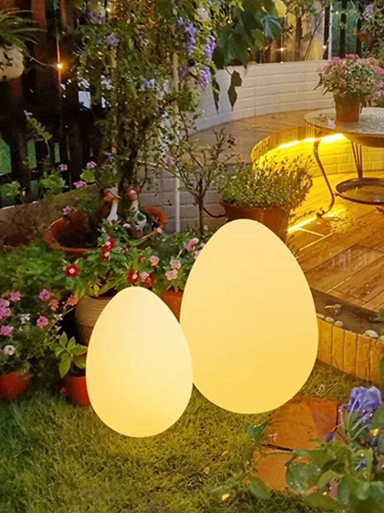 Luminous Dinosaur Egg shaped Outdoor Solar Courtyard Light Waterproof Garden Balcony Landscape Atmosphere Decoration Lawn Light