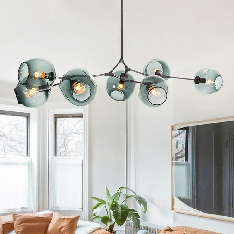 

Modern Glass LED Chandeliers Nordic Style Ideal for Dining Room Kitchen Lighting Elegant Design High Quality Lighting Fixture