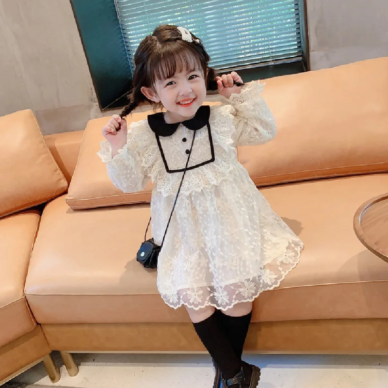 

Wholesale Spring Fashion Stylish Little Girl Princess Lace Dress