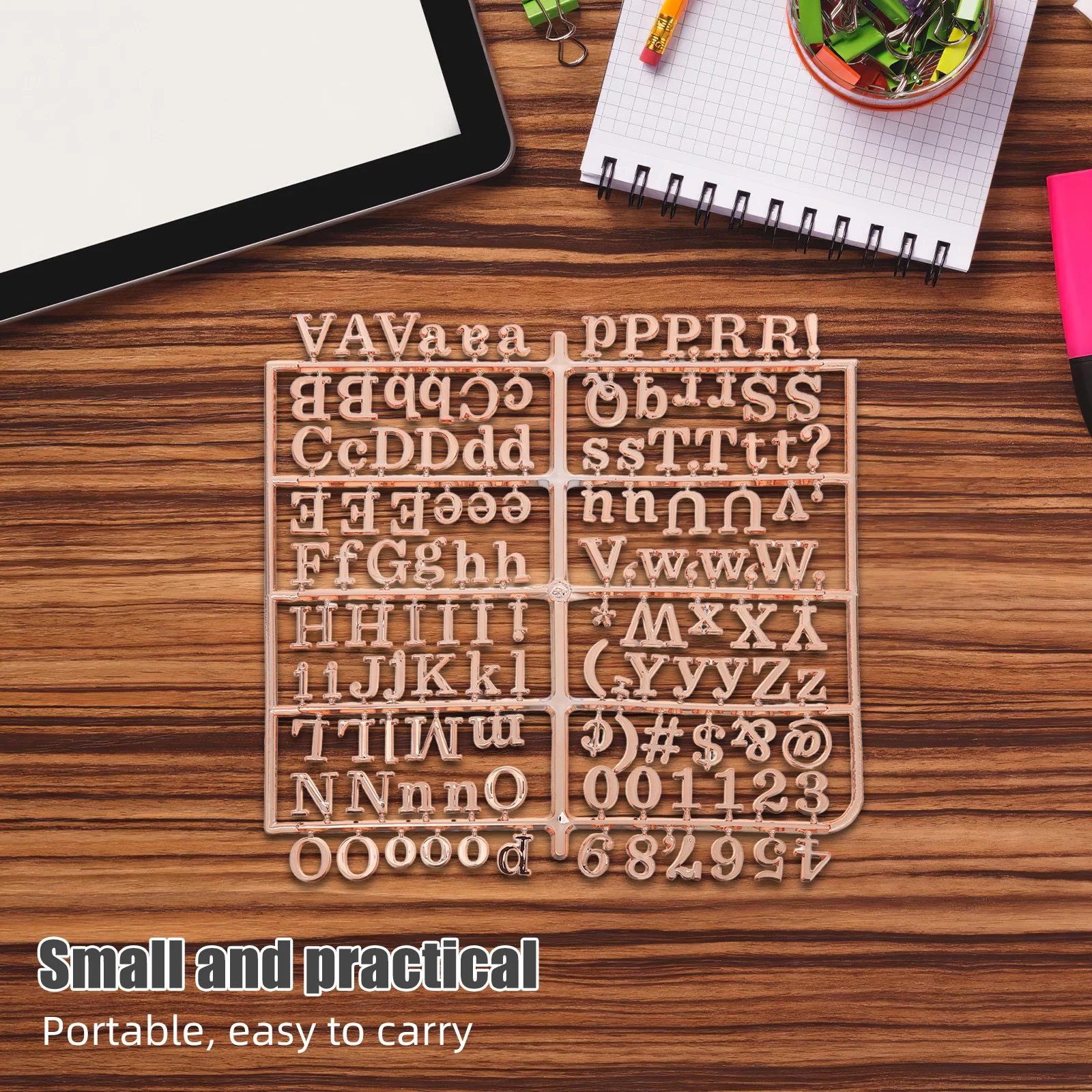 Plastic Letter Board Letters Gold Including Numbers Symbols Felt for School Classroom Changeable Message Boards Educational