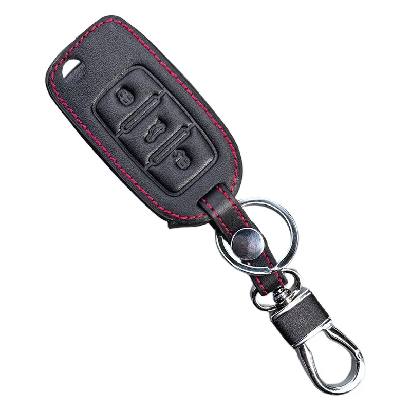 Leder-Schlüsselhülle für Volkswagen VW Polo Golf Passat Tiguan Beetle T5 Up Eos Langyi Sagitar Jetta Weiling Bora