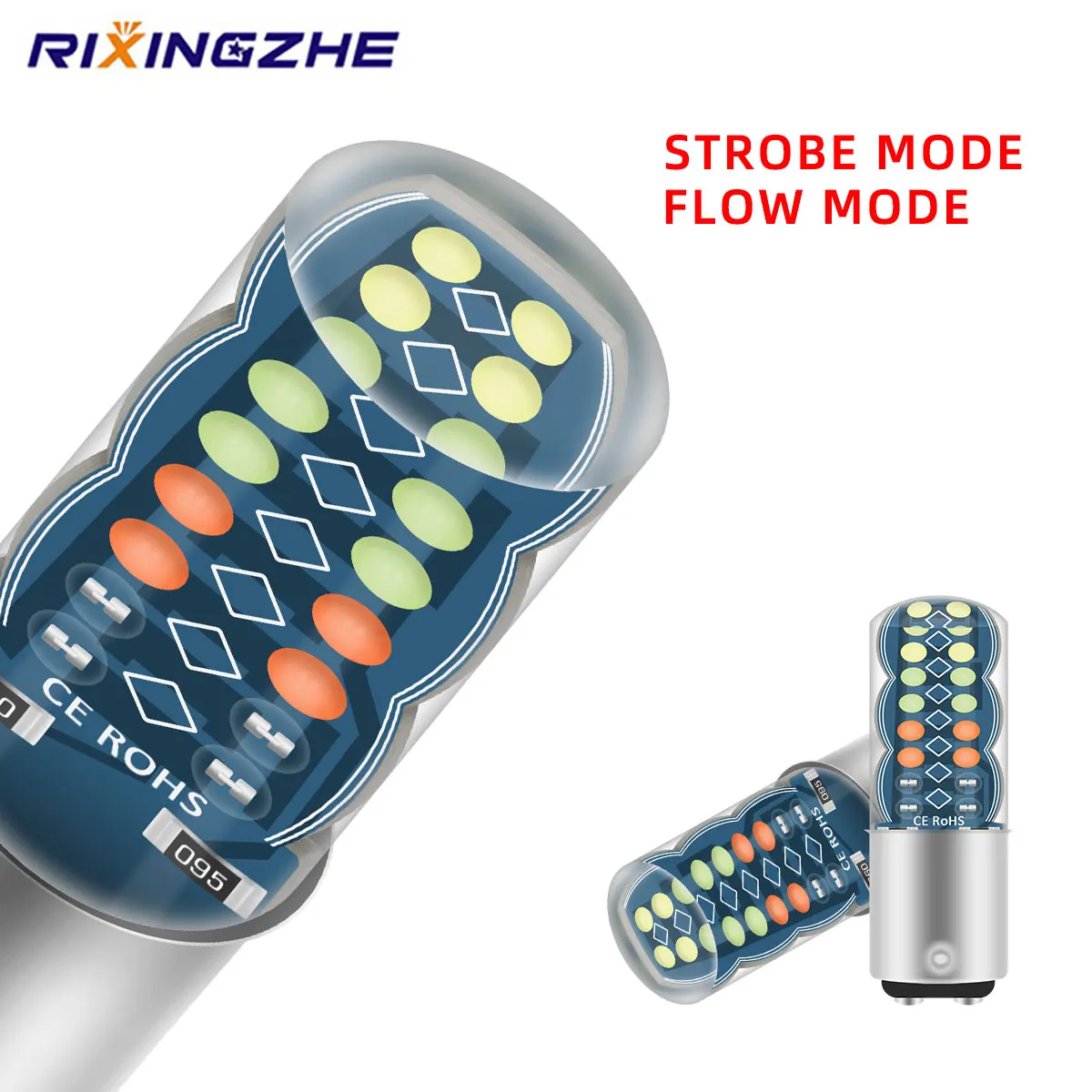 

4PCS motorcycle signal light burst flashing light taillight turn signal reversing light universal blue red green White 12V